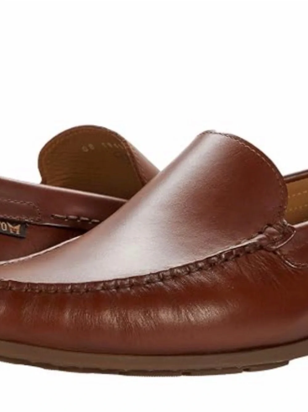 Mephisto Henri Chestnut Brown Pebbled Leather Slip-On Loafers